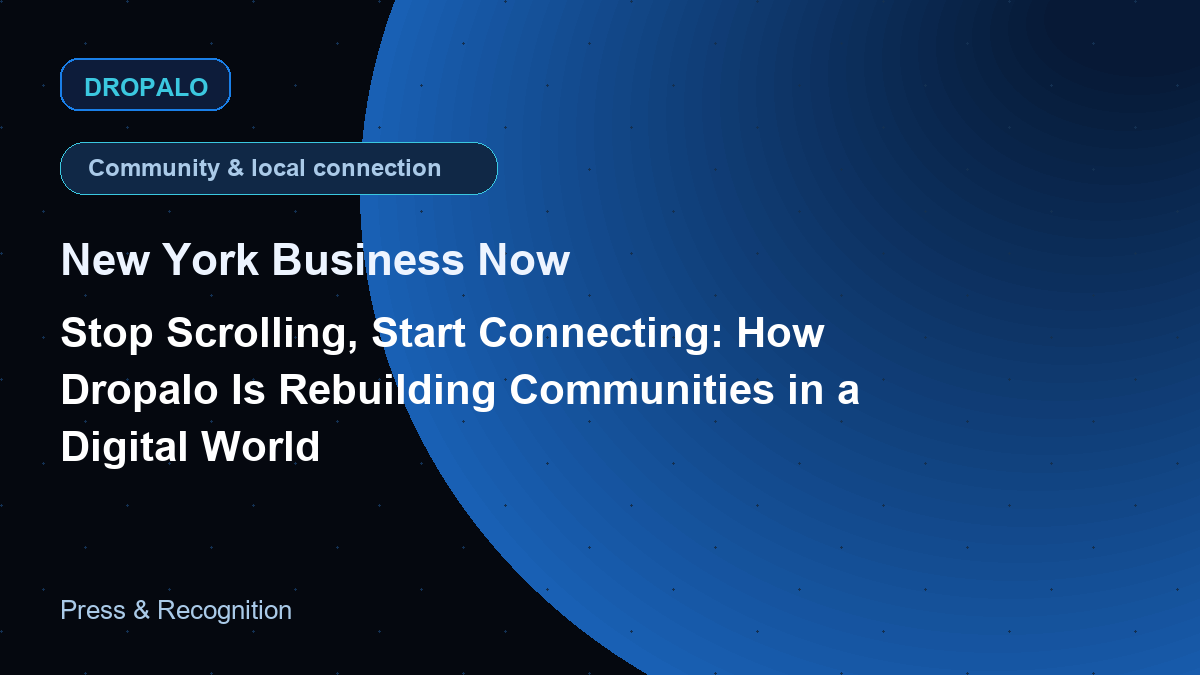 Press card thumbnail for New York Business Now article about Dropalo